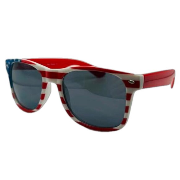 9075 | Red USA Themed California Classic Sunglasses - Picture 2 of 5